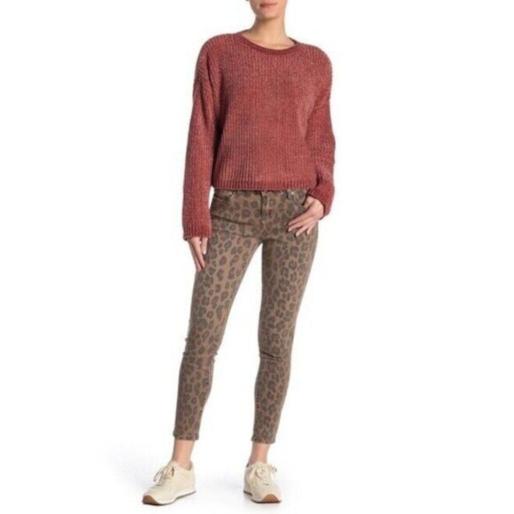 BlankNYC Jeans Catwalk Classic Skinny Ankle Jeans Leopard Pants SZ 28 NWT